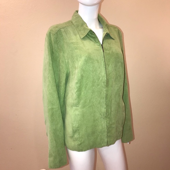 Studio Works Jackets & Blazers - Studio Works Light Green Jacket Zip Up